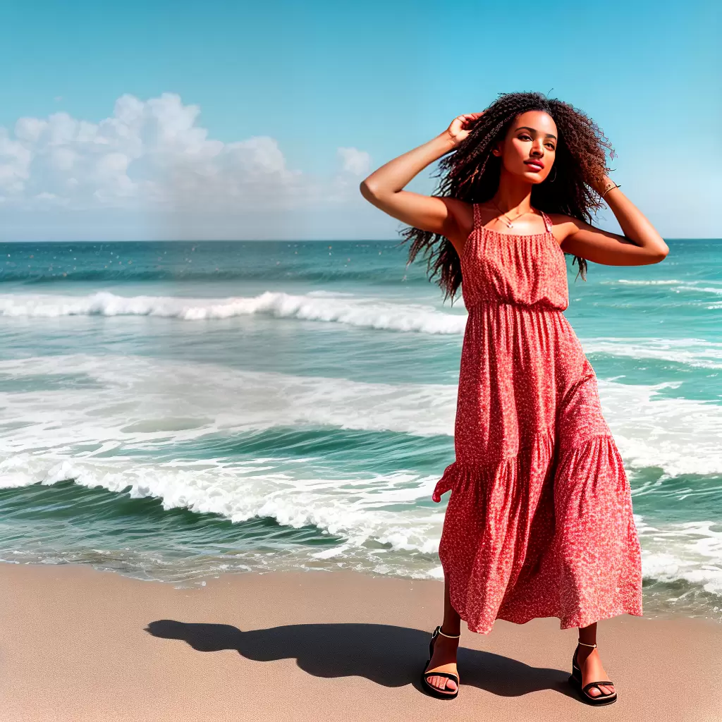 Fotos verao moda mulher praia ondas