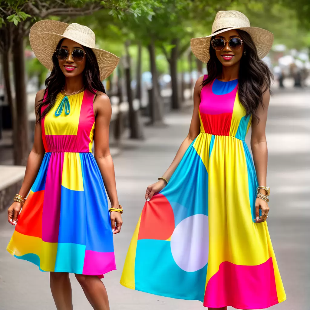 Fotos vestido verao estampado sandalia chapeu