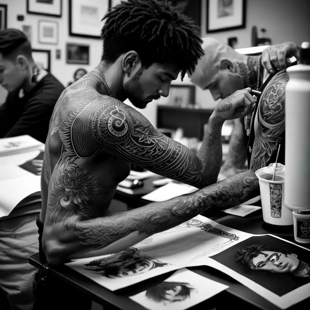 Fotos tatuador trabalho preto branco arte Fotos tatuador trabalho preto branco arte