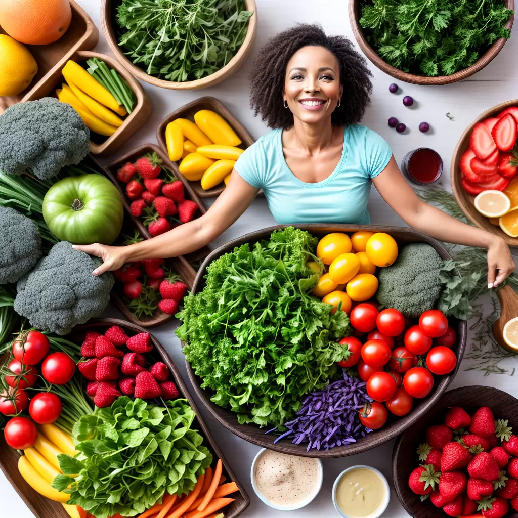 Fotos mulher pele jovem frutas legumes ervas Fotos mulher pele jovem frutas legumes ervas