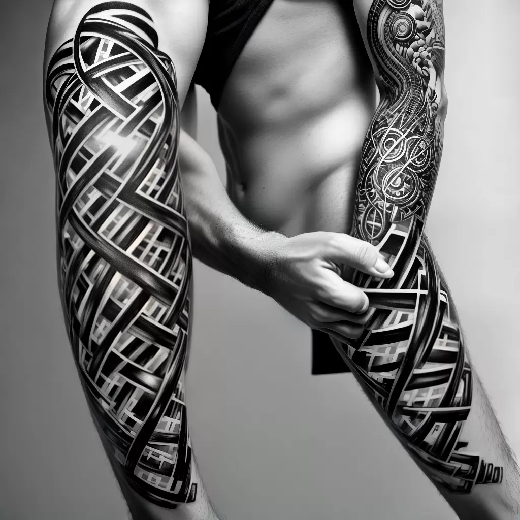 Fotos tatuagem dna tecnologia circuito