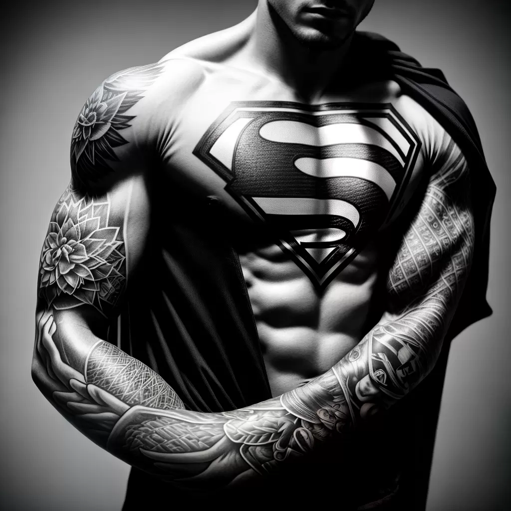 Fotos tatuagem herois braco preto branco