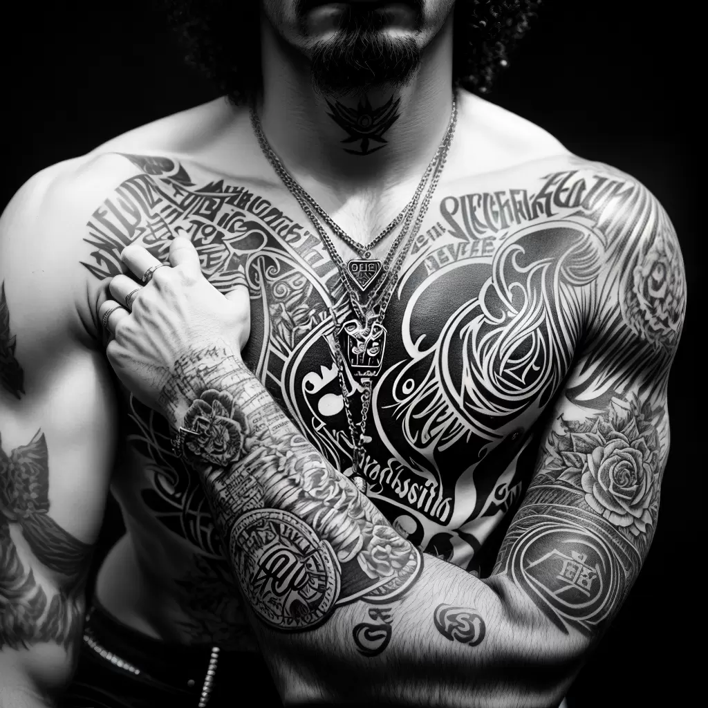 Fotos braco tatuado rock roll icone