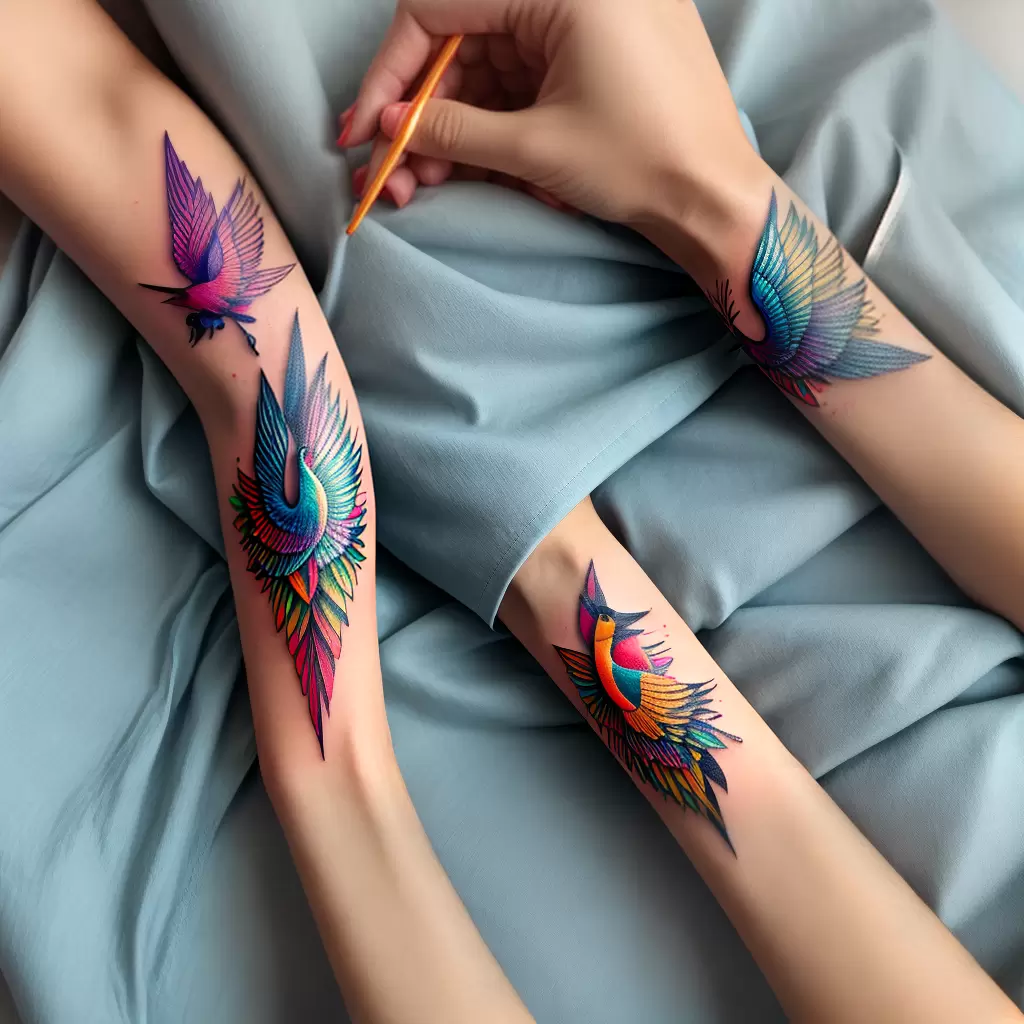 Fotos tatuagem origami grou pulso