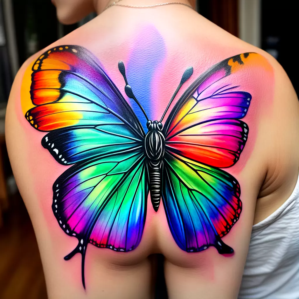 Fotos tatuagem borboleta flores aquarela