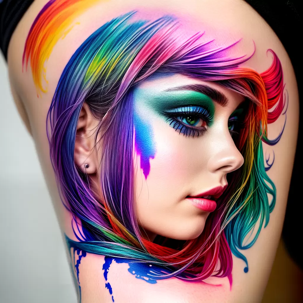 Fotos tatuagem aquarela braco artista detalhes