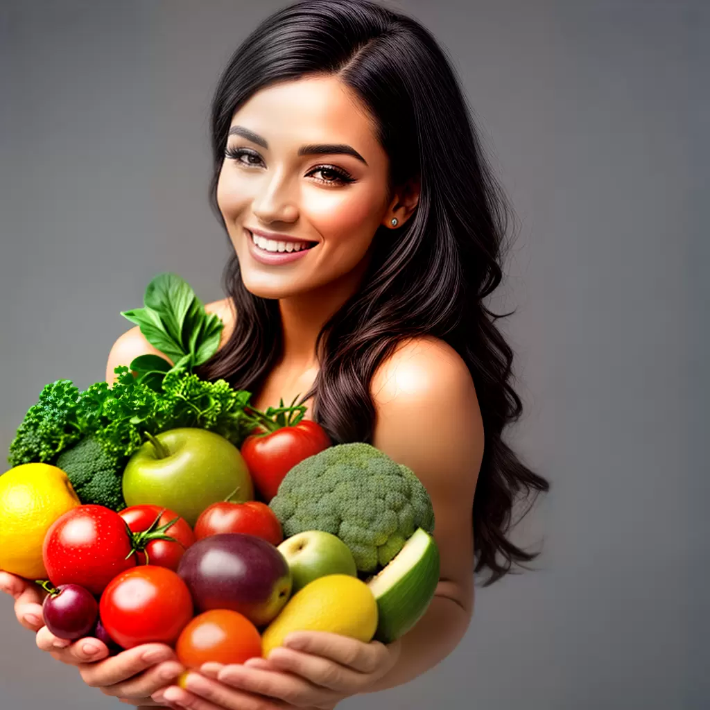 Fotos pele radiante mulher frutas legumes Fotos pele radiante mulher frutas legumes