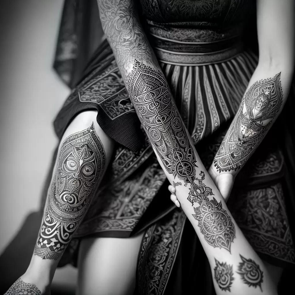 Fotos tatuagem tarot antebraco preto branco