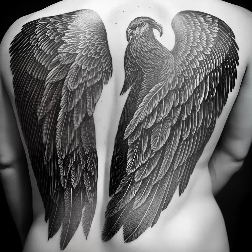 Fotos tatuagem asa anjo espiritualidade