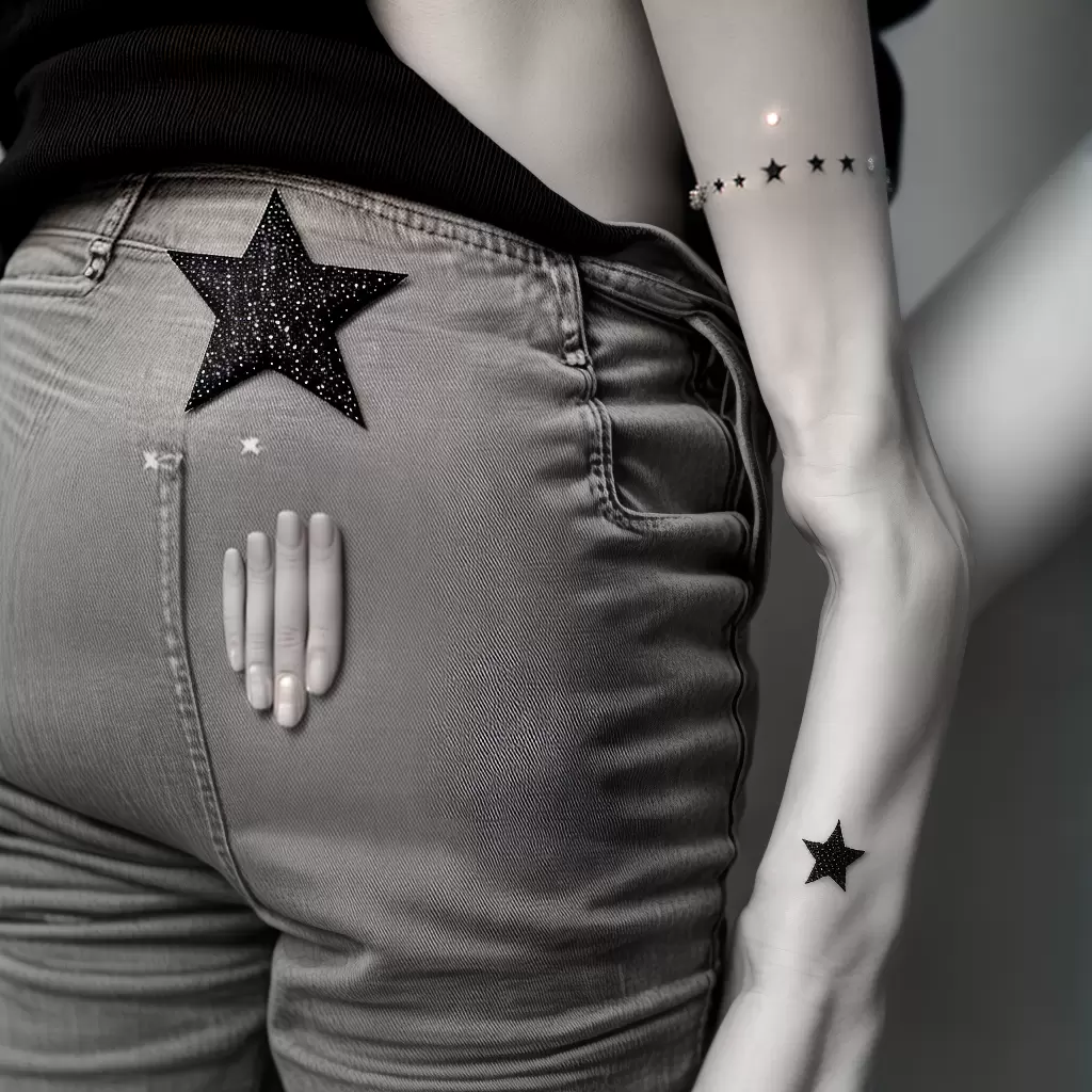 Fotos tatuagem estrela pulso cosmos