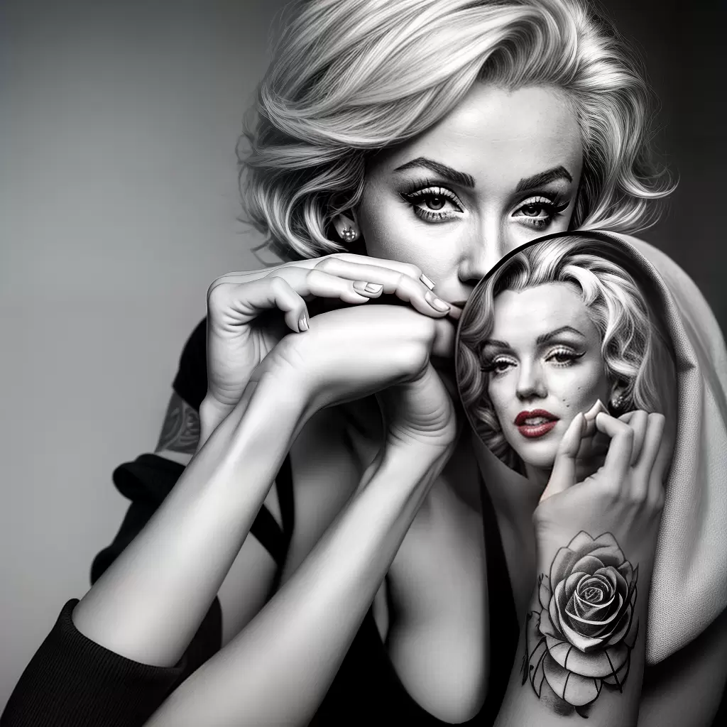 Fotos tattoo marilyn monroe braco preto branco Fotos tattoo marilyn monroe braco preto branco