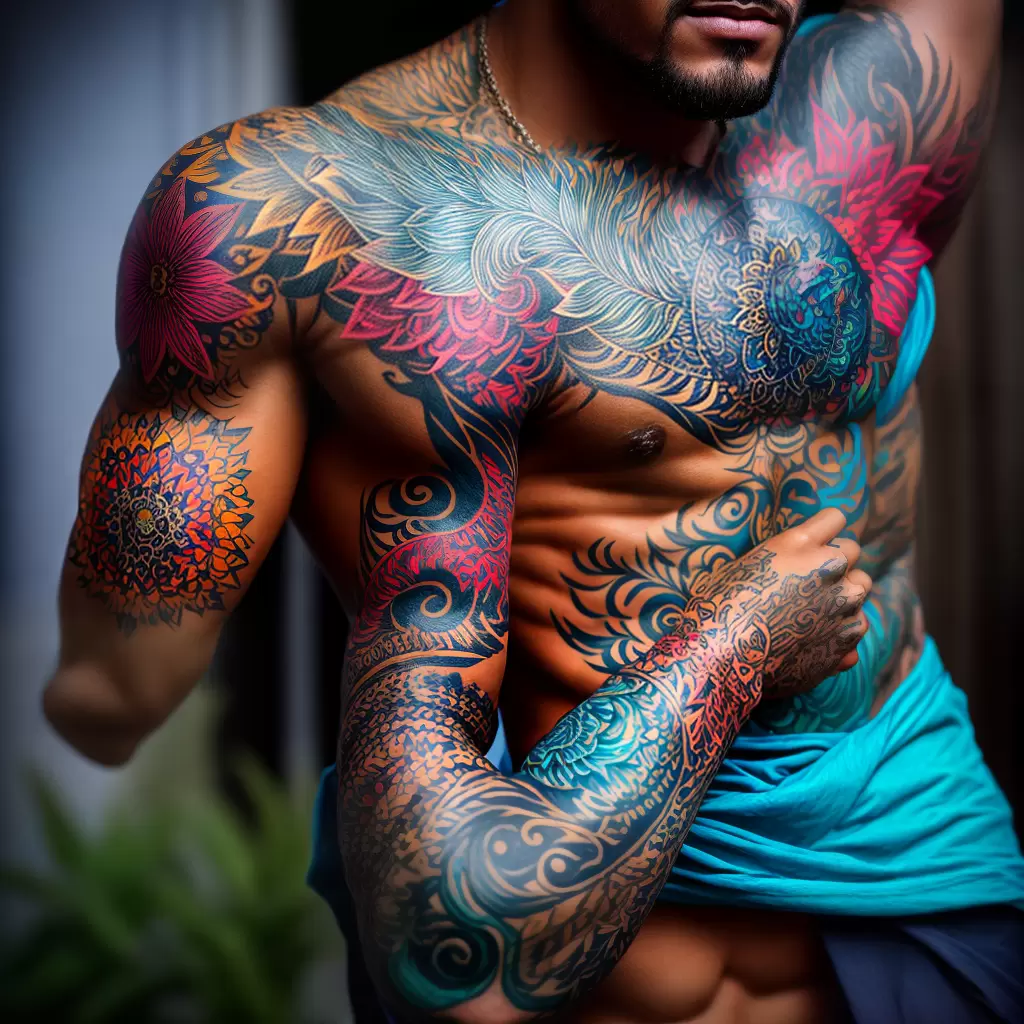 Fotos tatuagem mitologica braco colorido Fotos tatuagem mitologica braco colorido