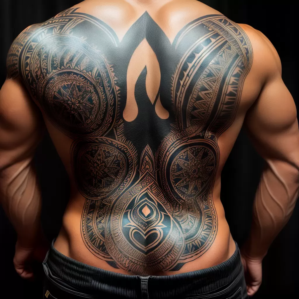 Fotos tatuagem tribal costas forca poder
