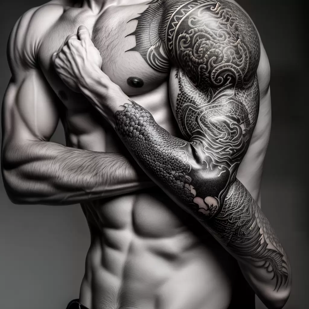 Fotos tatuagem dragao braco preto branco Fotos tatuagem dragao braco preto branco