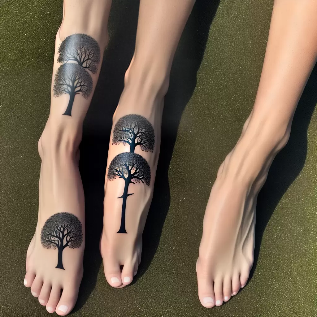 Fotos maos tatuagem arvore raizes