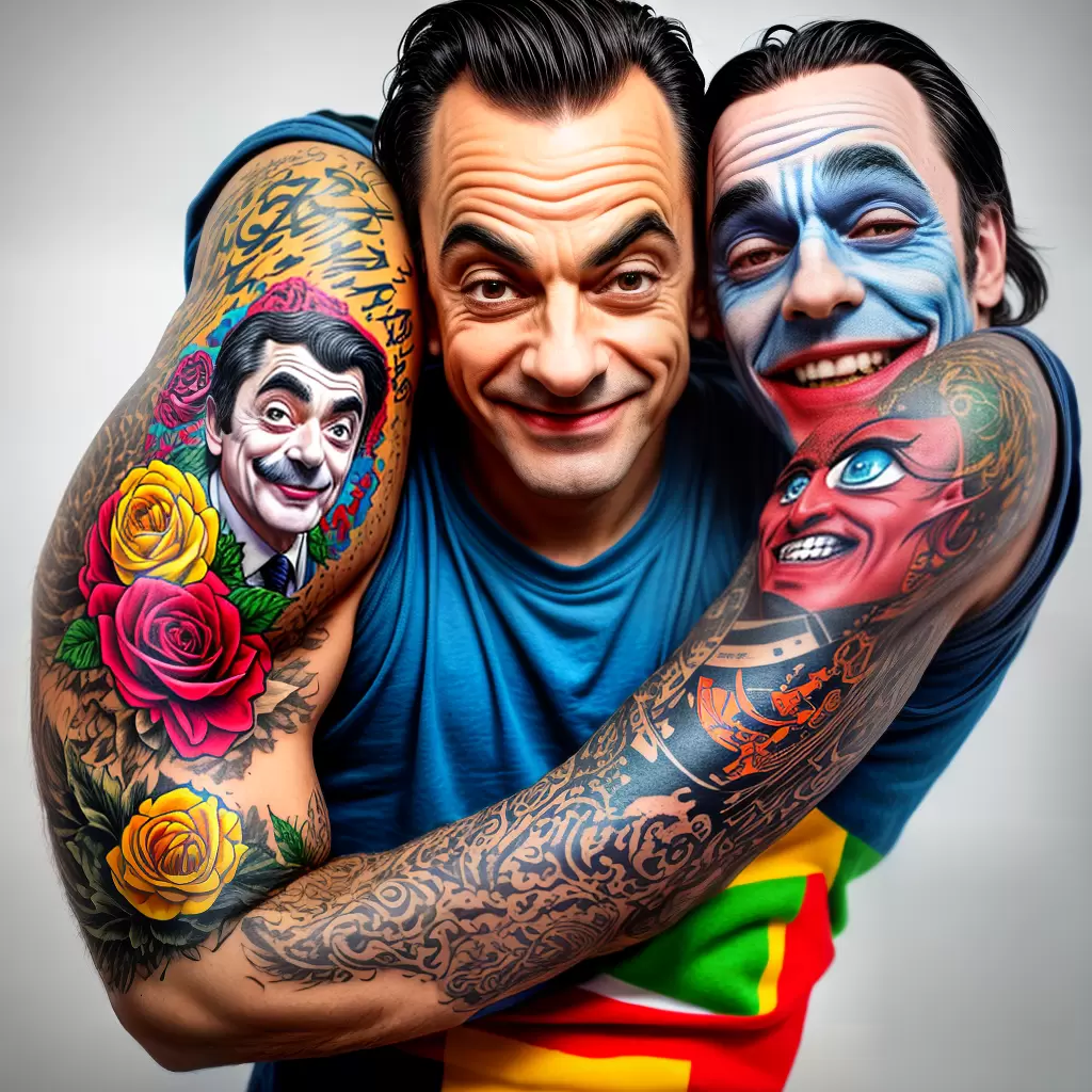 Fotos tatuagem braco personagens comedia