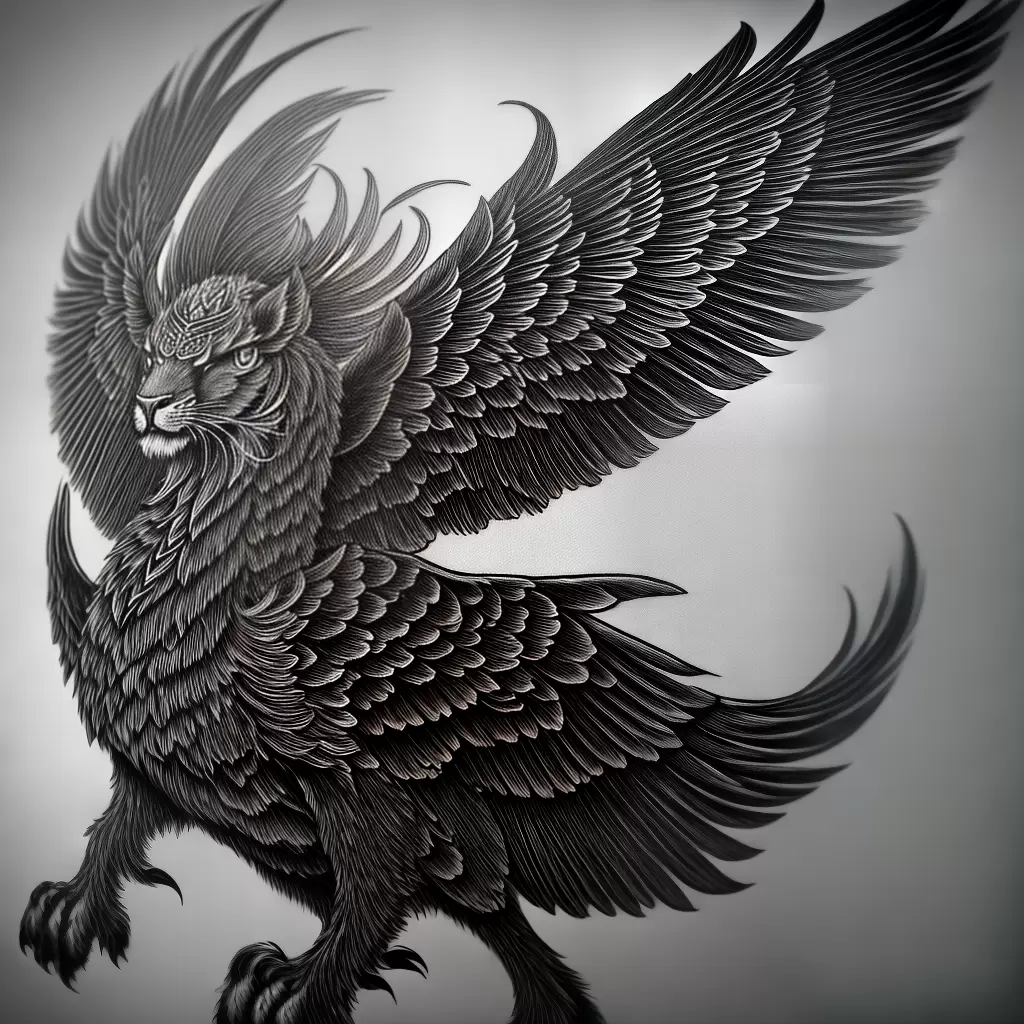 Fotos tatuagem grifo persa forte Fotos tatuagem grifo persa forte