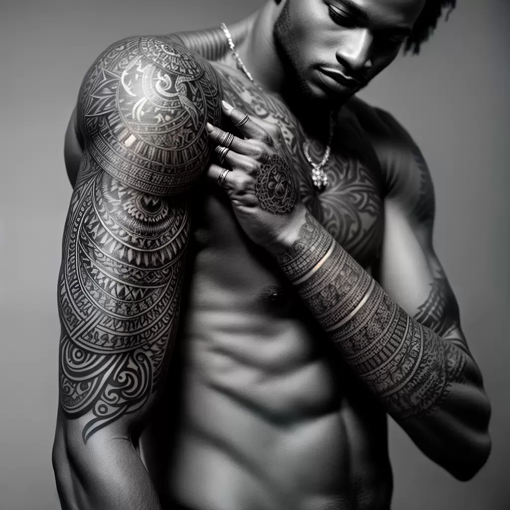 Fotos tatuagem preto branco anansi oya anubis