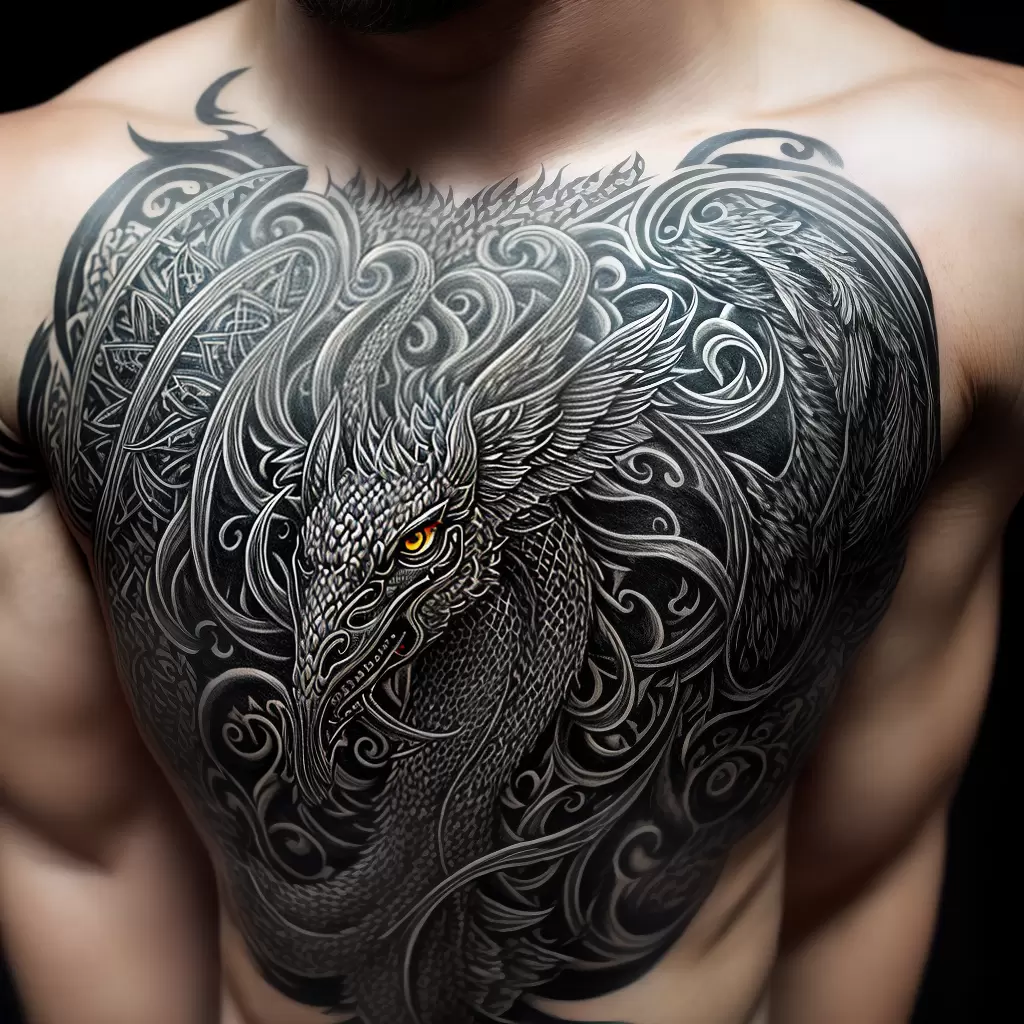 Fotos tatuagem celta dragao knotwork poder