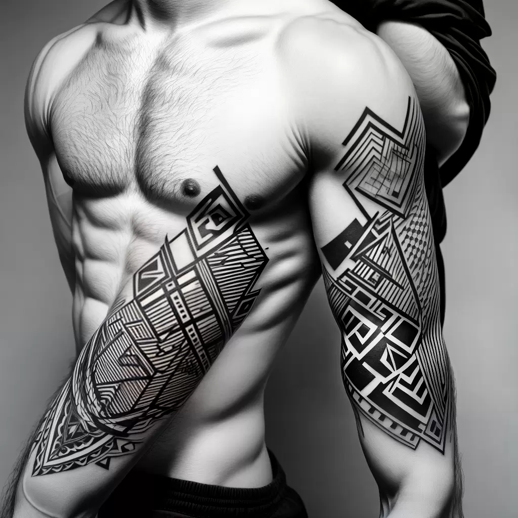 Fotos tatuagem geometrica arte avant garde