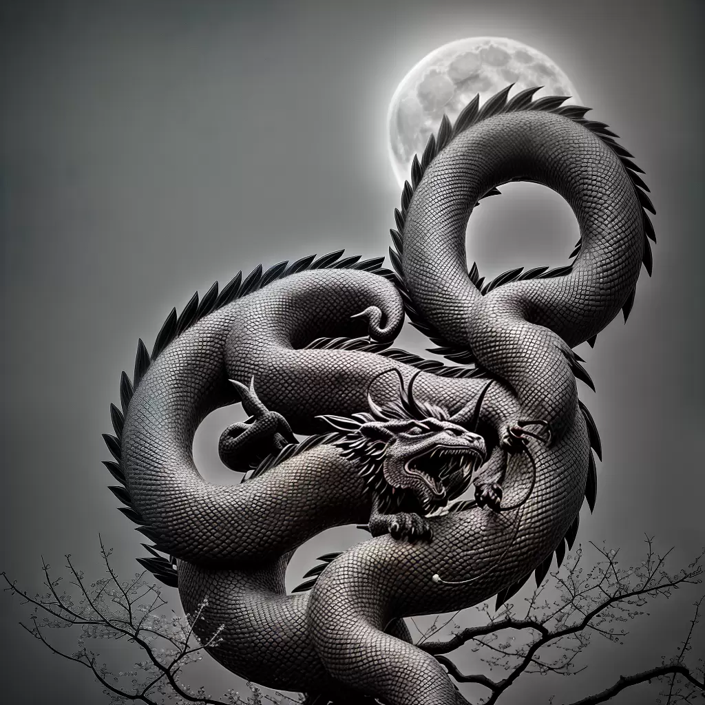 Fotos tatuagem dragao preto branco cerejeira