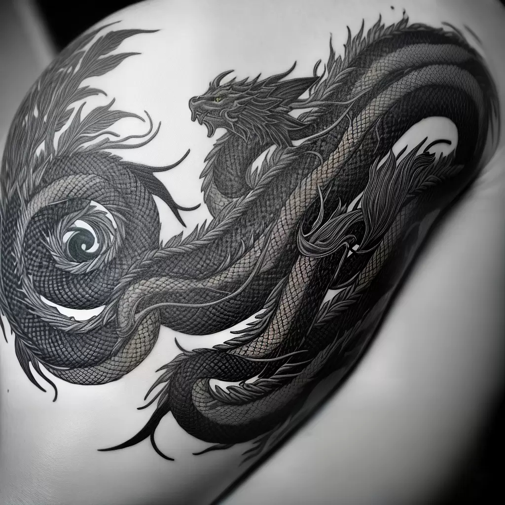 Fotos tatuagem dragao japones flores blossom