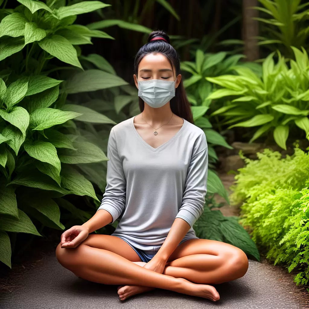 Fotos meditacao mascara facial natureza