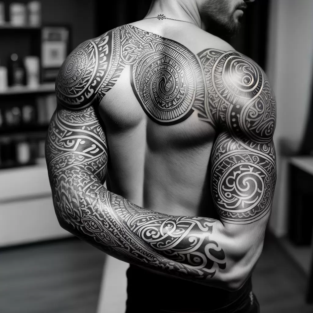 Fotos tatuagem maori braco simbolos