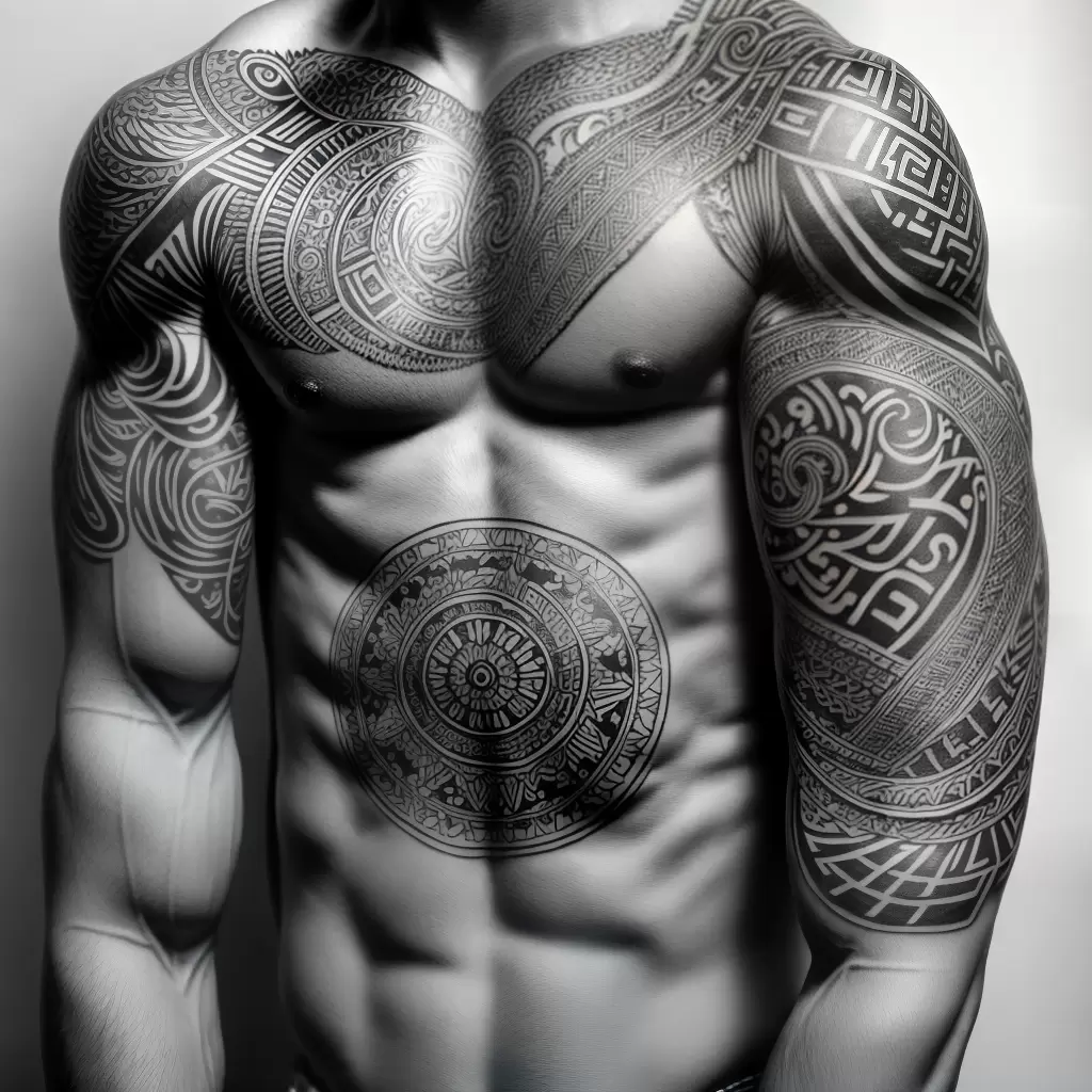 Fotos tatuagem maori braco mitologia