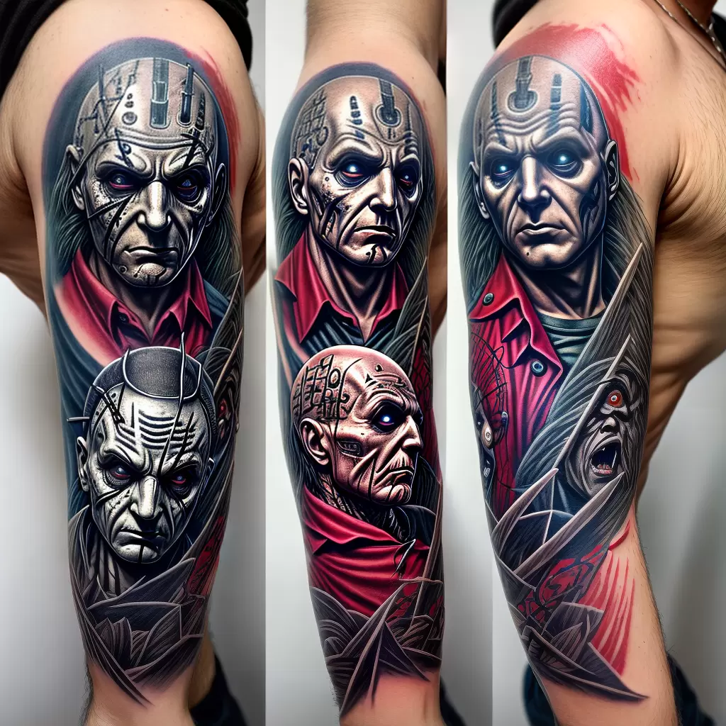 Fotos braco tatuagem personagens terror