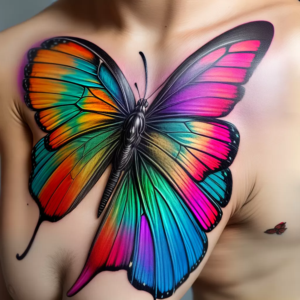 Fotos borboleta tatuagem transformacao cores 2