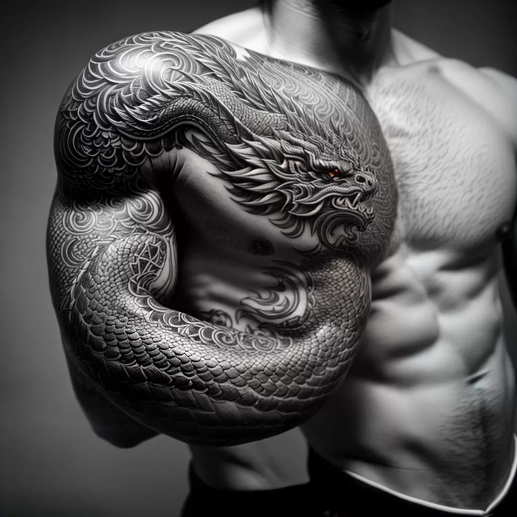 Fotos tatuagem dragao coreano braco 1 Fotos tatuagem dragao coreano braco 1