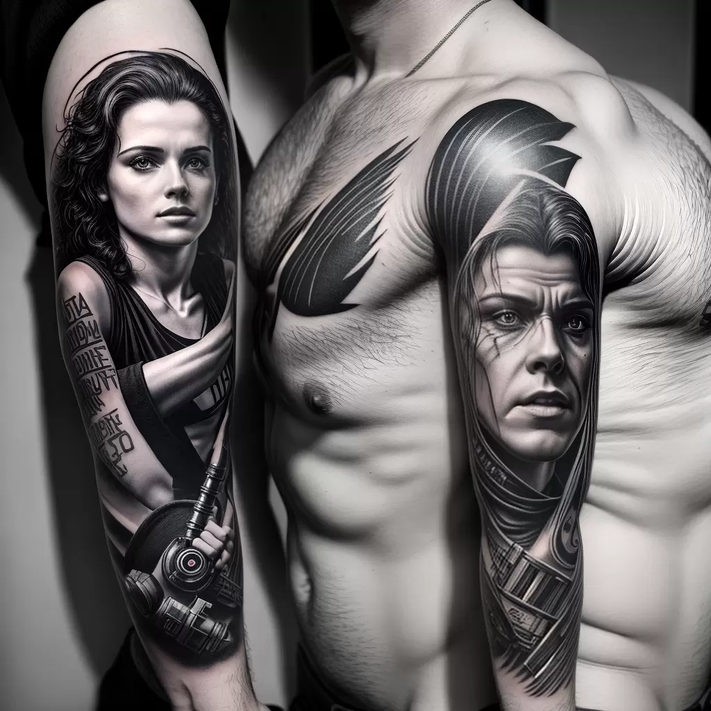 Fotos tatuagem braco icones sci fi