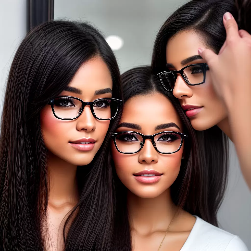 Fotos mulher oculos maquiagem espelho Fotos mulher oculos maquiagem espelho