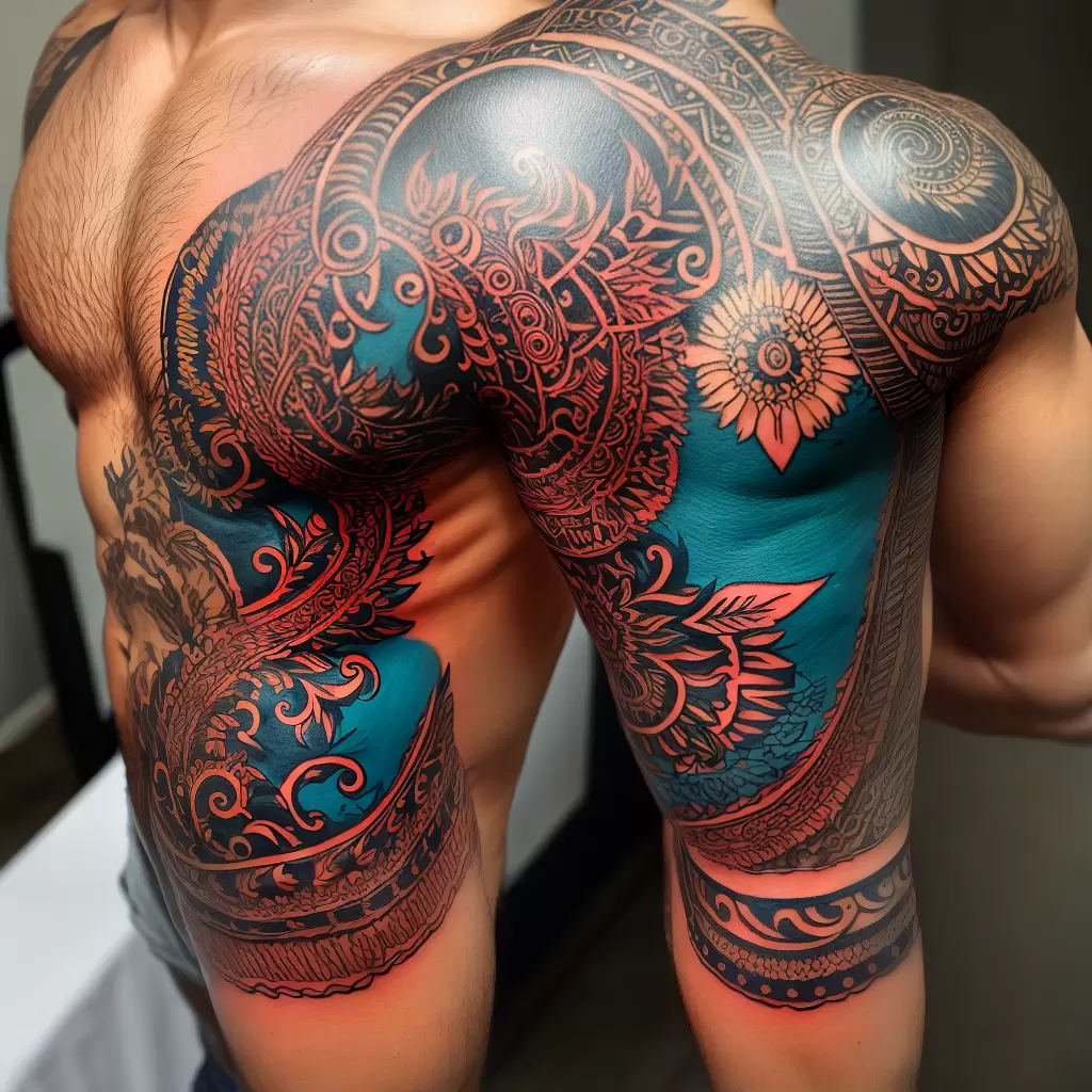 Fotos tatuagem geometrica pre columbiana azteca Fotos tatuagem geometrica pre columbiana azteca