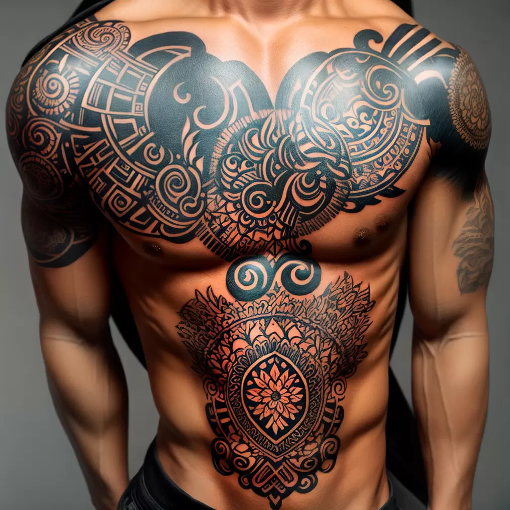 Fotos tatuagem azteca geometrica cultural Fotos tatuagem azteca geometrica cultural