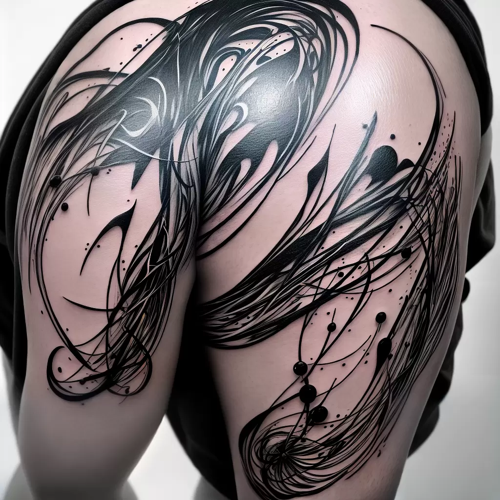 Fotos tatuagem abstrata preto branco energia Fotos tatuagem abstrata preto branco energia
