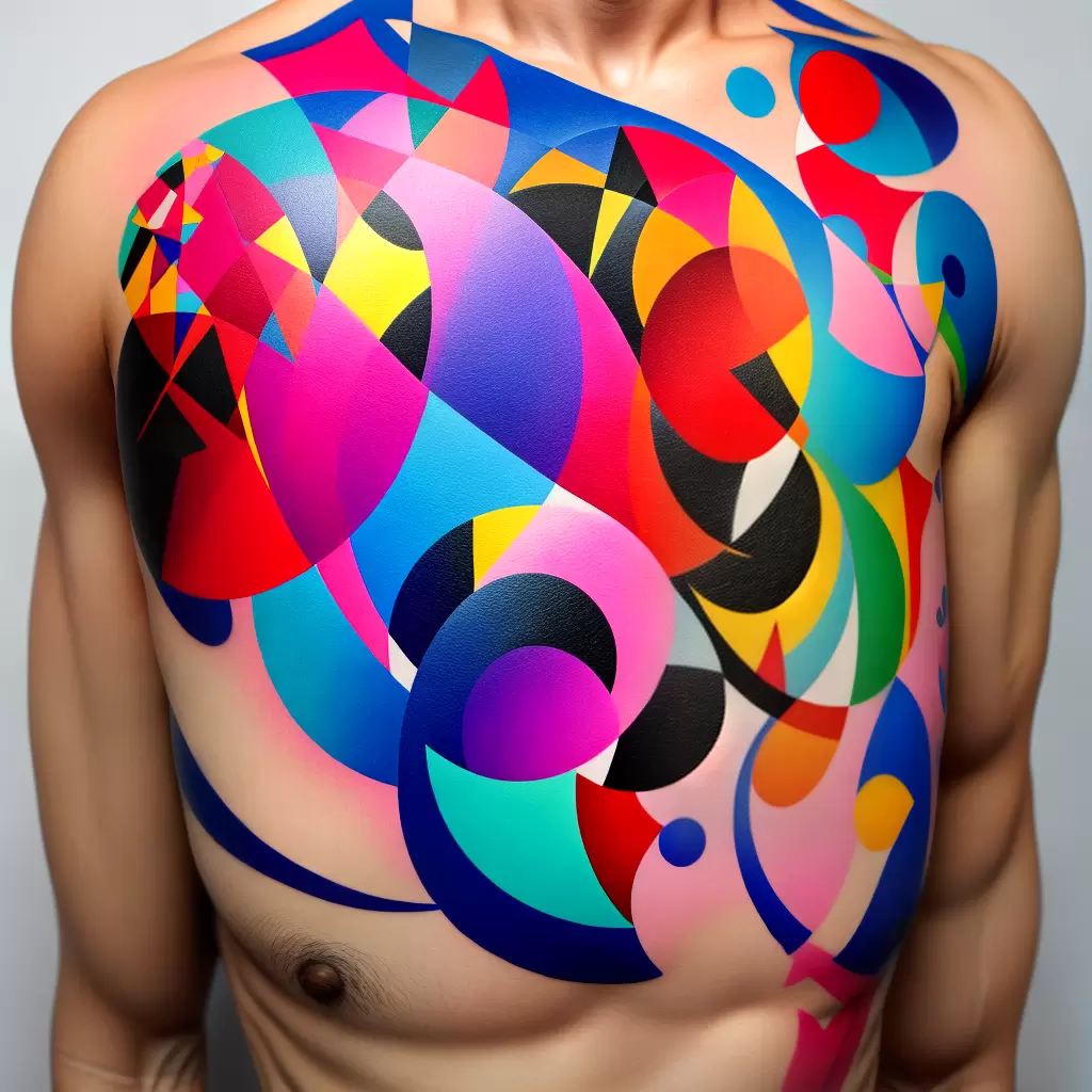 Fotos tatuagem abstrata kandinsky geometrica colorida Fotos tatuagem abstrata kandinsky geometrica colorida