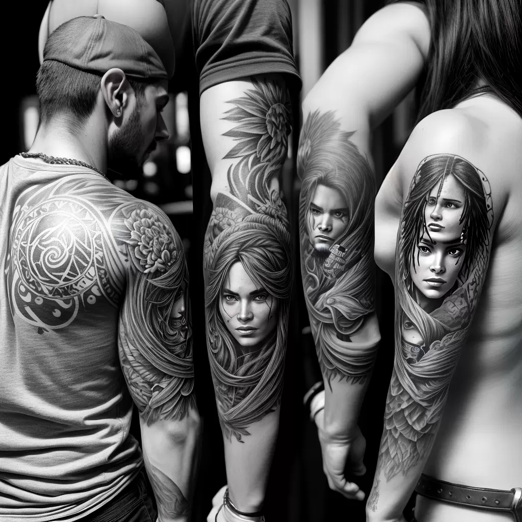 Fotos tatuagem aventura personagens preto branco 1 Fotos tatuagem aventura personagens preto branco 1