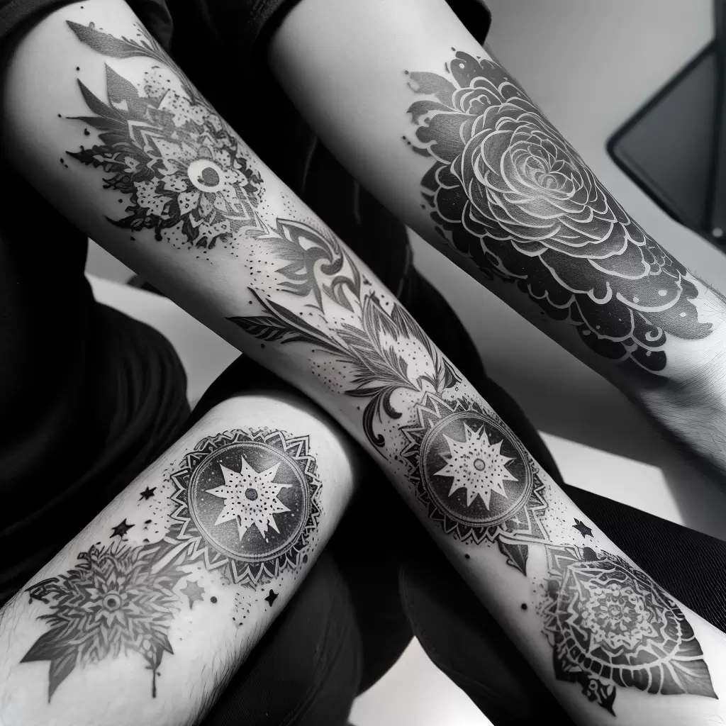 Fotos tatuagem galaxia estrelas braco