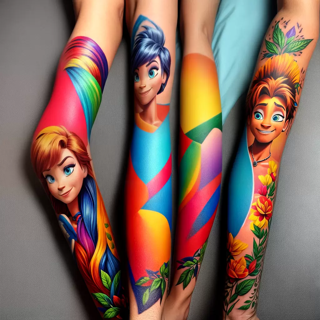 Fotos tatuagens personagens animados iconicos