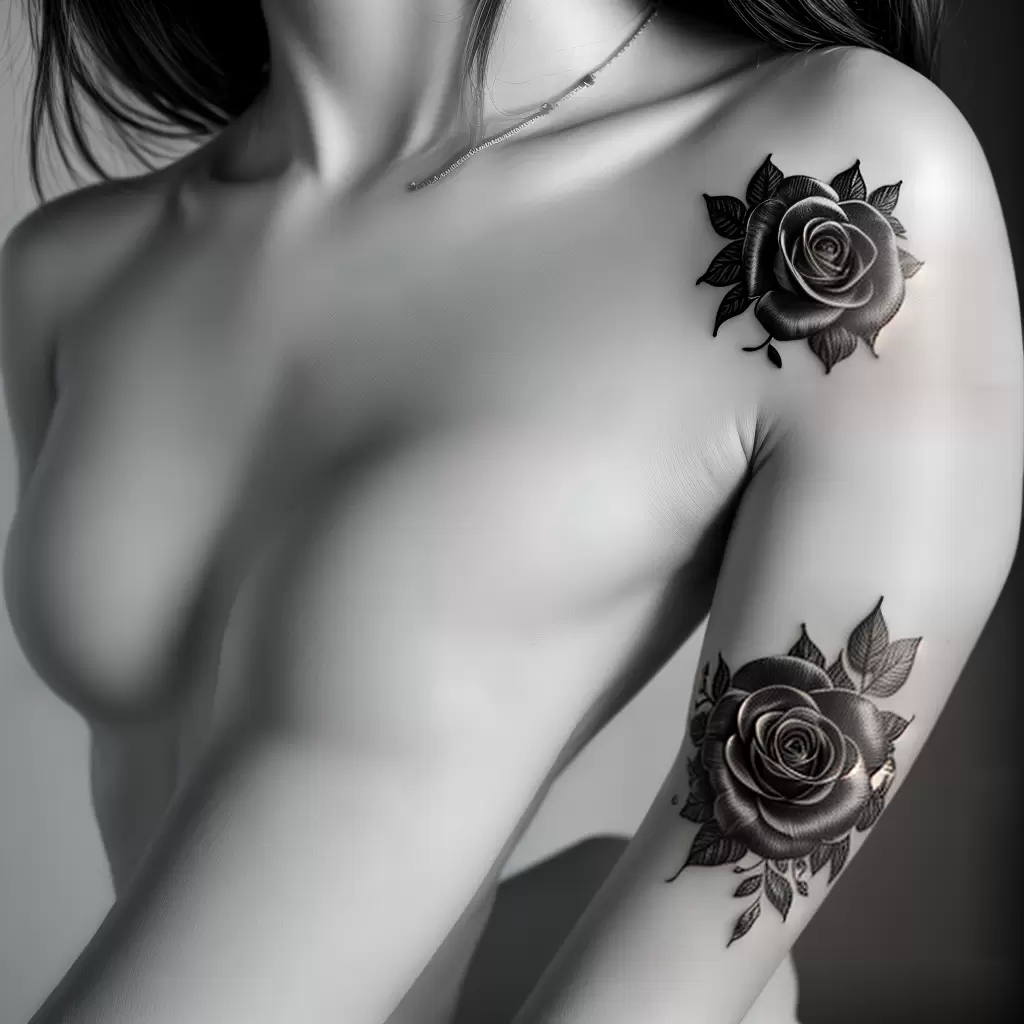 Fotos tatuagem rosa ornamentada pulso Fotos tatuagem rosa ornamentada pulso