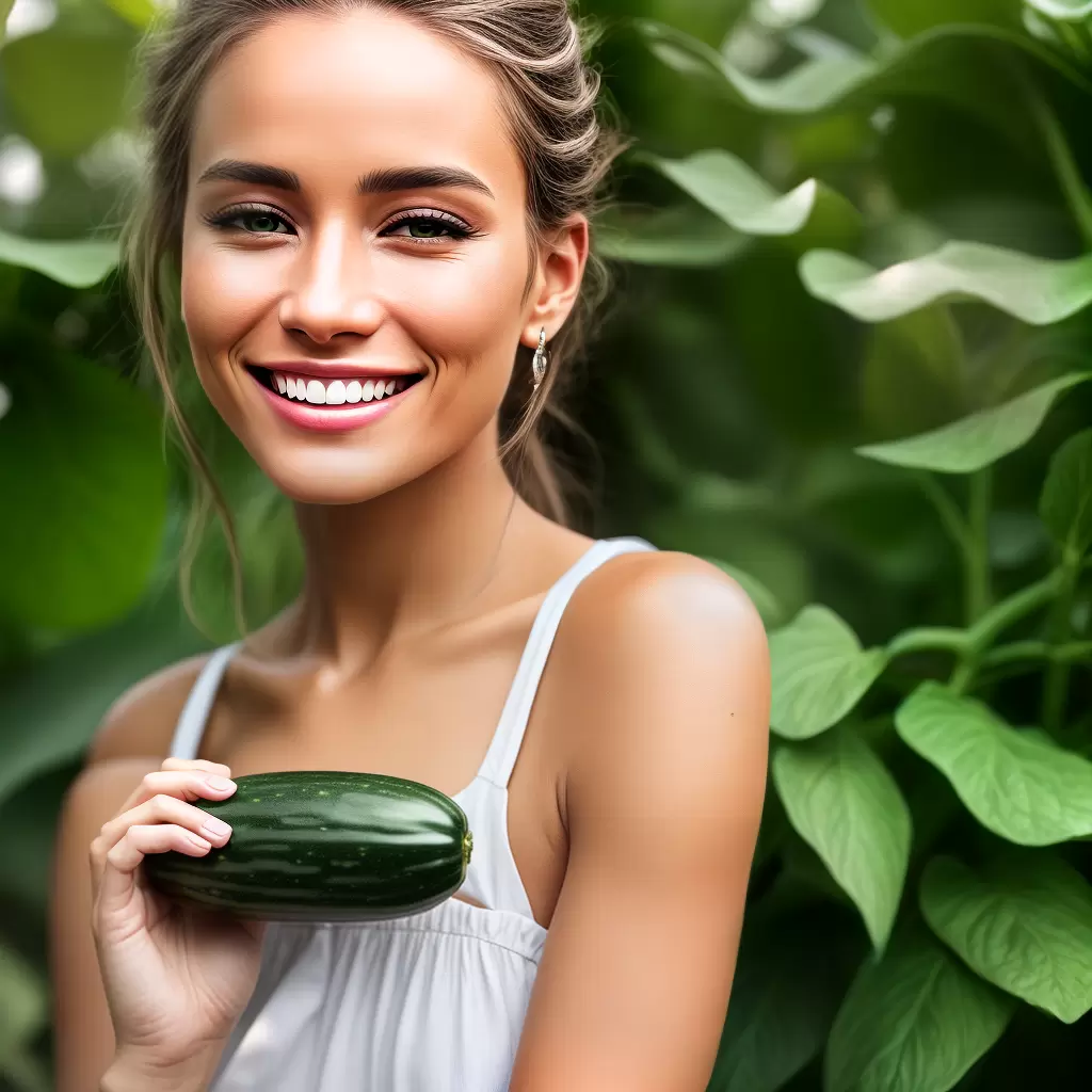 Fotos mulher pepino pele calma