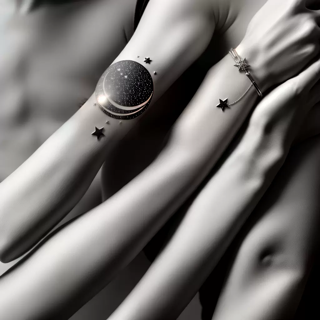 Fotos tatuagem lua meia prata pulso Fotos tatuagem lua meia prata pulso