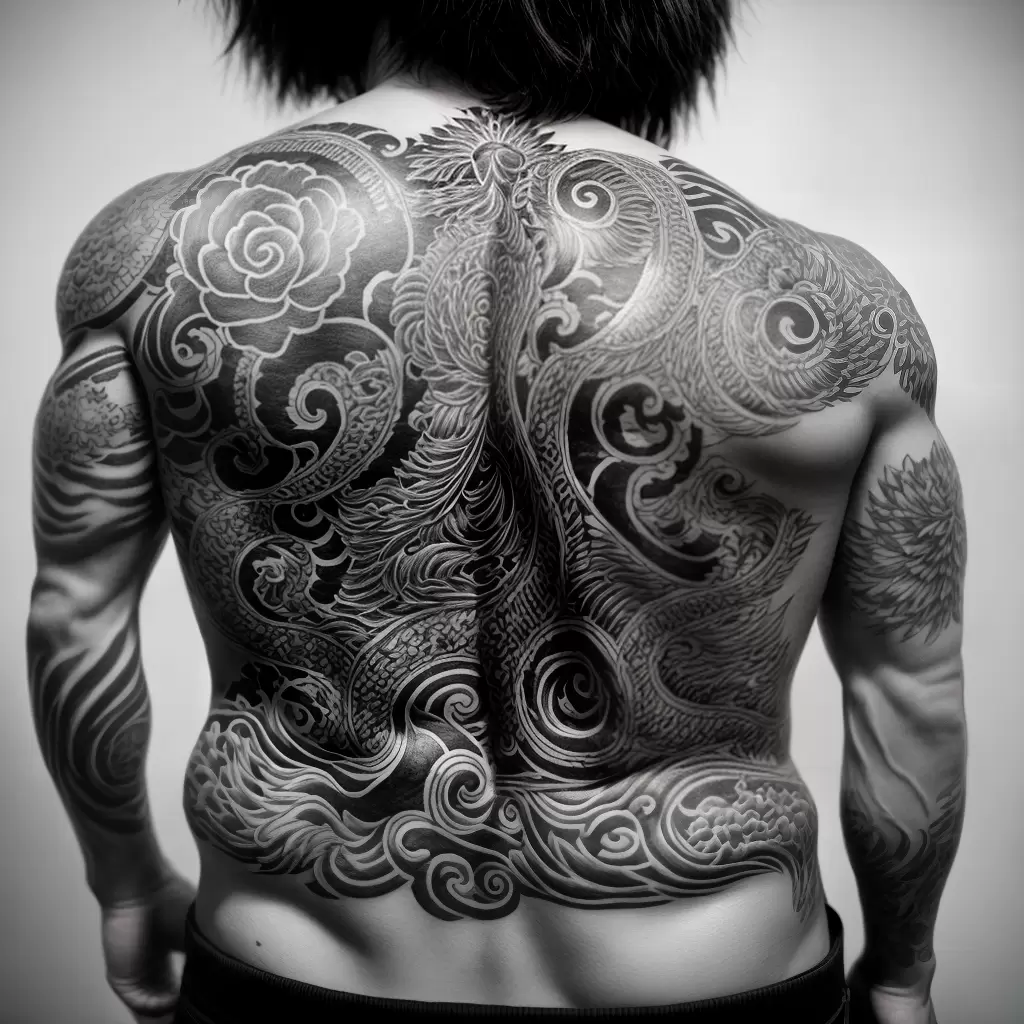 Fotos tatuagem chinesa costas mitologia