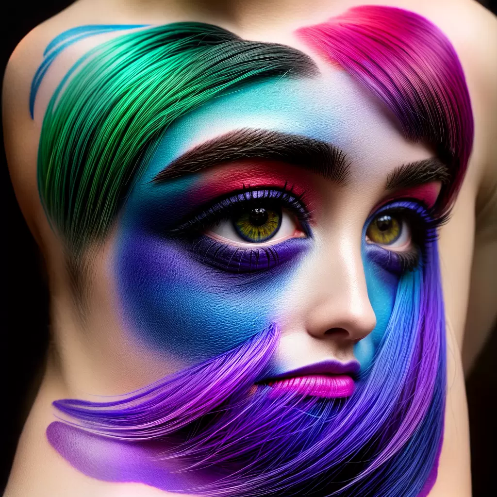 Fotos tatuagem face galaxias nuvens surreal