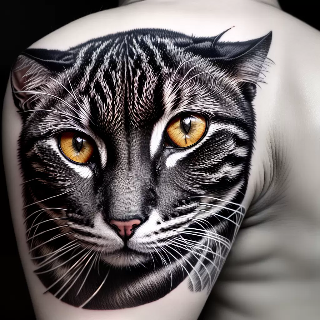 Fotos tatuagem gato geometrica mistico