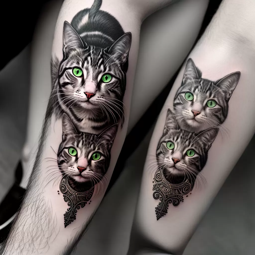 Fotos tatuagem gato preto e branco simbolos