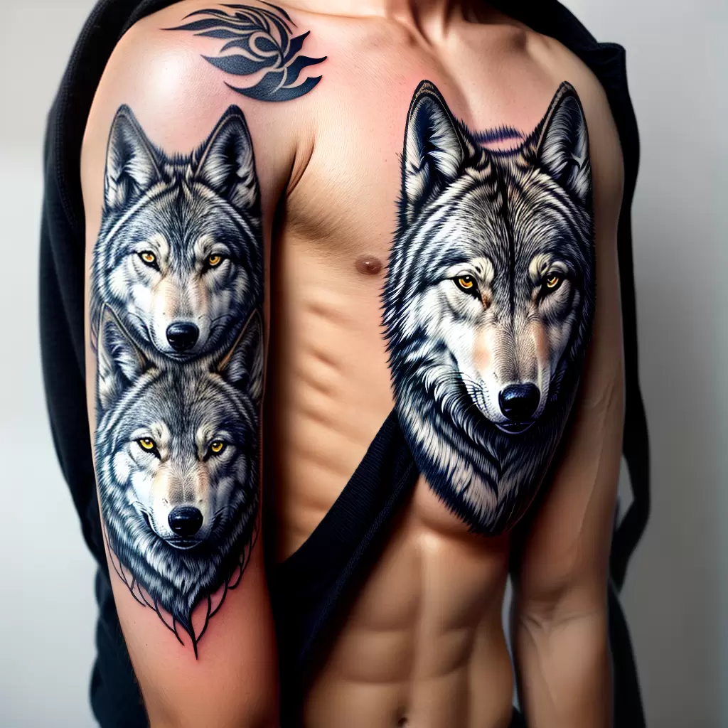 Fotos tatuagem lobo forca lealdade 2
