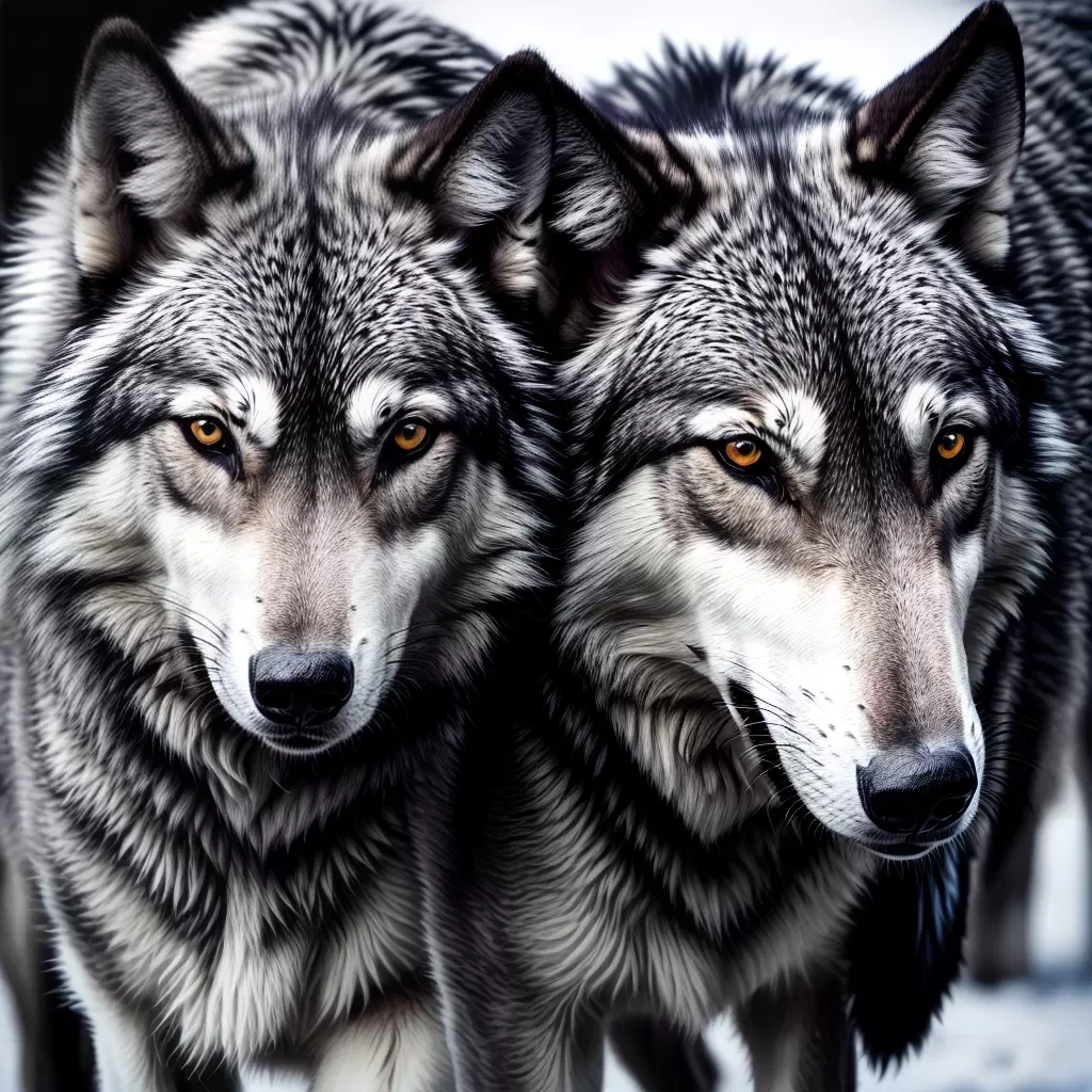 Fotos tatuagem lobo preto branco